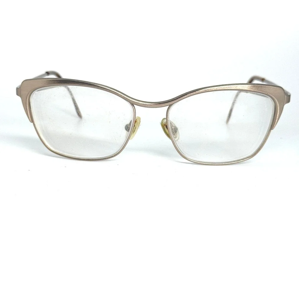 BCBGMAXAZRIA Filipa‎ Sand Eyeglasses Frames 52-16-140 Gold Cat Eye CV 21793